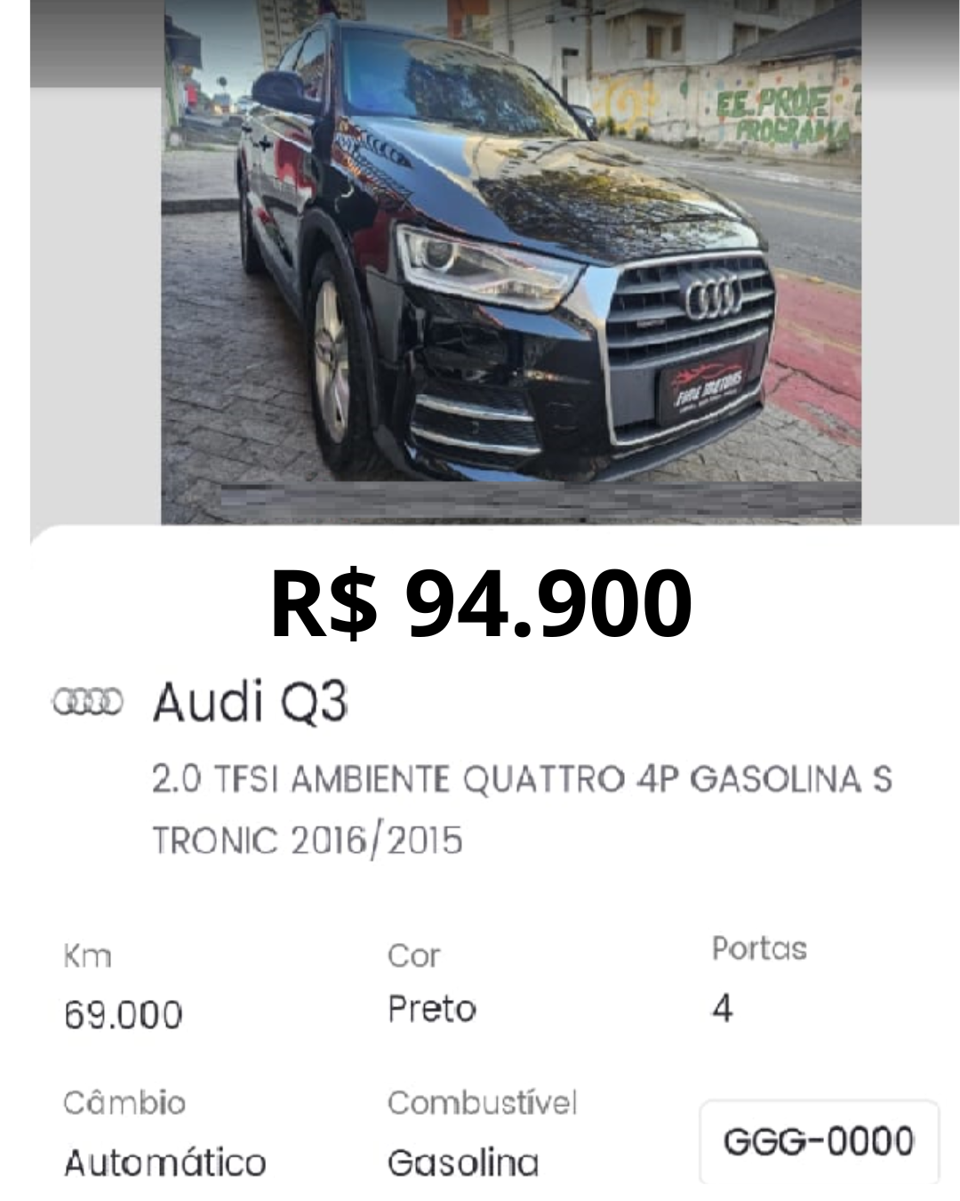 Venda de Audi Q3 usado em São Paulo